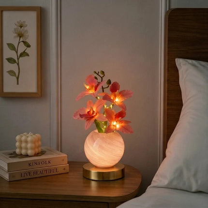 Illuminated Orchid Lamp with Adjustable Lighting | Elegant Centerpiece for Home Decor and Ambience