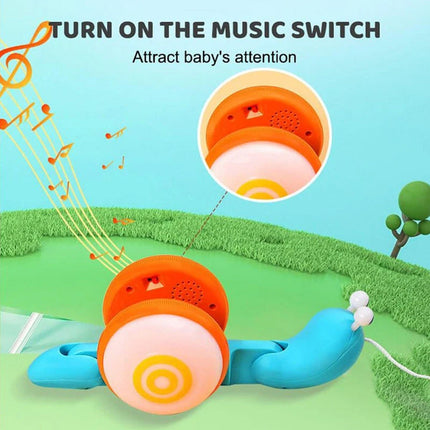 Toddler Toys Pull String Snail Toy, Light Up Toy with Music – image 4