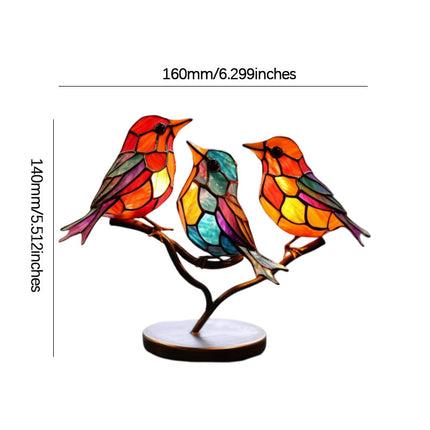 Bird Ornament on Branch, Acrylic Bird Figurine for Bedroom Decor – image 7
