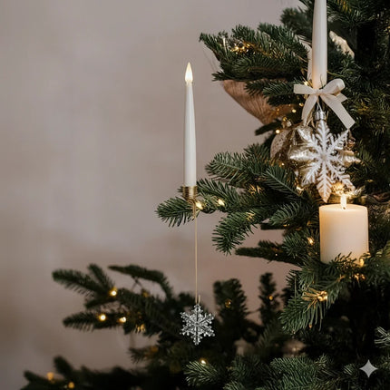 Flameless Christmas Tree Candles with Remote Control & Flickering Flame | Safe LED Ambience for Holiday Decor