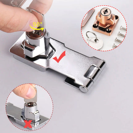 No Drill Door Lock with Keys, Refrigerator Lock – image 4