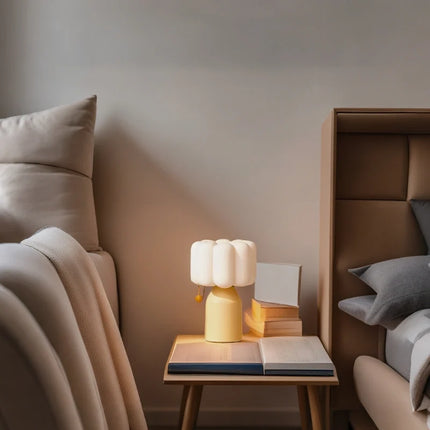 Cloud-Soft Touch Control Table Lamp with Rechargeable Battery | Portable Cozy Lighting for Any Space