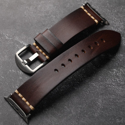 Apple Watch Bands, Full Grain Leather iWatch Band with Steel Buckle – image 7