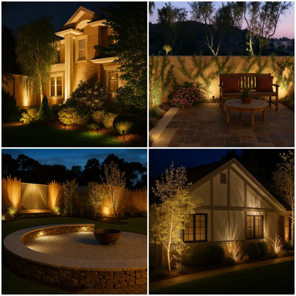 Solar Powered Garden Spotlight with 9 Color Options | Automatic Dusk-to-Dawn Lighting for Outdoor Spaces