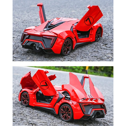 Lykan HyperSport Die-cast Metal Super Car Model 1:24 Scale | Openable Doors & Detailed Interior for Collectors and Enthusiasts
