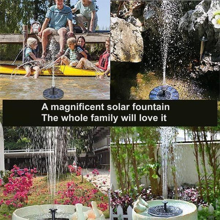 Solar Bird Bath Fountain, Floating Solar Outdoor Fountain for Garden and Pond