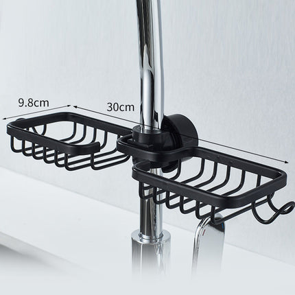 Shower Caddy No Drill, Aluminum Bathroom Shelf with Hooks – image 14