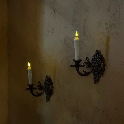 Vintage Cast Iron Candle Sconce with Intricate Scrollwork | Timeless Wall Accent for Taper Candles