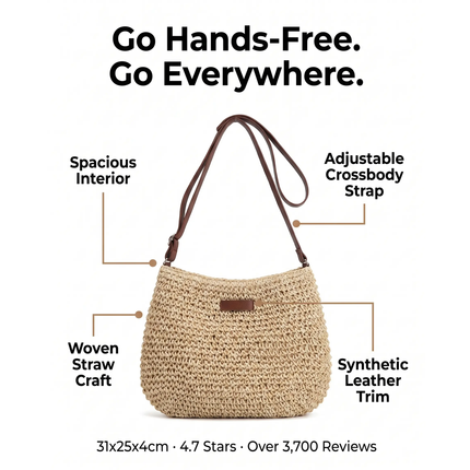Straw Shoulder Bag – image 4
