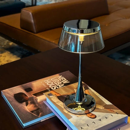 Modern Table Lamp with Adjustable Brightness | Cordless Acrylic Lighting for Versatile Home Decor