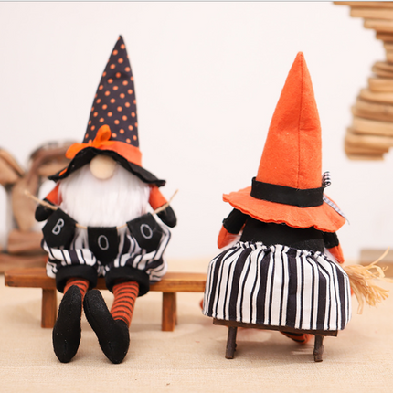 Halloween Gnomes Plush Long Legged, Nisse Tomte Elf Doll Handmade – image 4