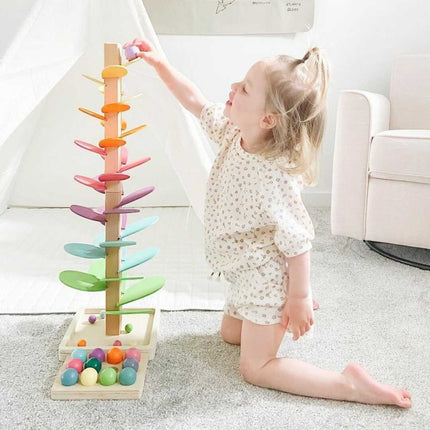 Toddler Toys, Wooden Musical Toy with Sound Tree and 10 Baubles