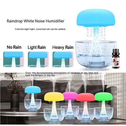 Jellyfish Raindrop Humidifier with 7-Color Ambient Light | Dual Function for Humidification and Mood Enhancement