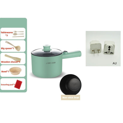 Portable Mini Electric Hot Pot with Keep-Warm Function | Stainless Steel Kitchen Cooker for Steaming and Boiling