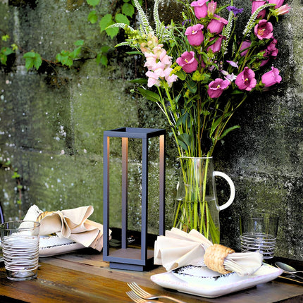 Cordless Dimmable Lantern with Touch Control | Modern Aluminum Design for Indoor & Outdoor Illumination