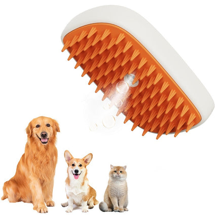 USB Rechargeable Pet Steam Brush with Gentle Heating | Soothing Grooming Experience for Healthier Coats