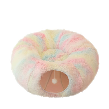 Winter Cat Nest Tunnel with Soft Plush Material | Cozy Retreat for Cats of All Sizes