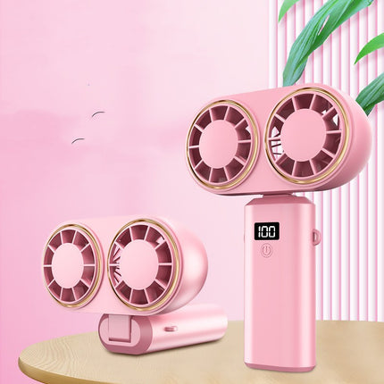USB Rechargeable Handheld Mini Fan with 5 Speed Settings | Compact Foldable Design for On-the-Go Cooling