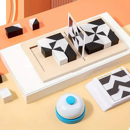 Wooden Puzzle Game, Block Puzzles with 99 Challenge Cards