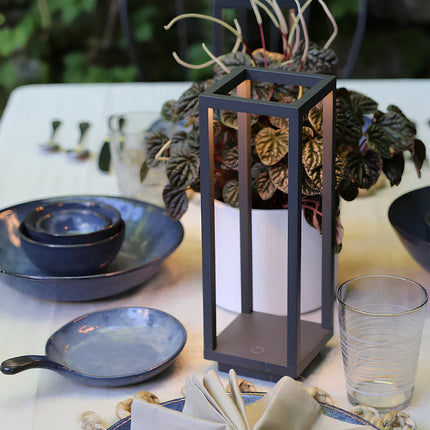 Cordless Dimmable Lantern with Touch Control | Modern Aluminum Design for Indoor & Outdoor Illumination