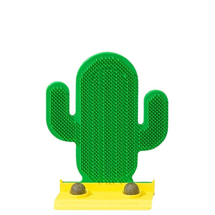 Cat Hair Scrubber Toy with Corner Tickle Design for Grooming & Play | Includes Catnip Balls and Stylish Base