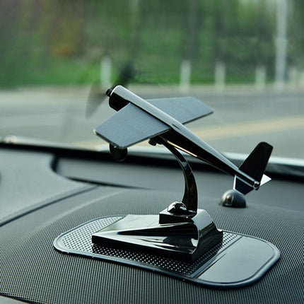 Solar Rotary Airplane Car Ornament with Solar Panel | Stylish Tech Accessory for Vehicle Personalization