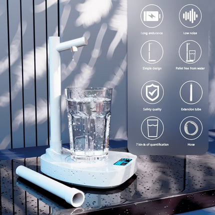 Automatic Water Dispenser with Rechargeable Battery & 8 Pump Levels | Smart Hydration Solution for Home and Office