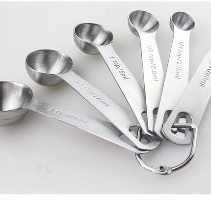 Stainless Steel Measuring Spoons Set with Engraved Measurements | Precise Kitchen Tools for Accurate Cooking