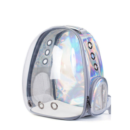 Transparent Pet Backpack for Small Pets up to 12kg | Comfortable Carrier with Side Access for Easy Travel