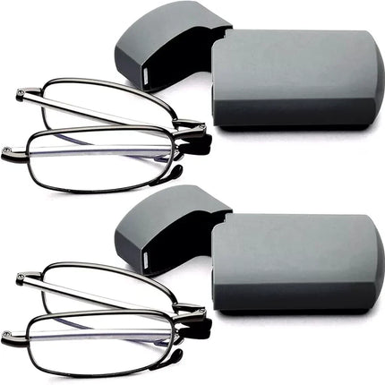 Reading Glasses for Women, Foldable Reading Glasses for Men 2 Pack, Presbyopia Glasses with Case, Readers for Women