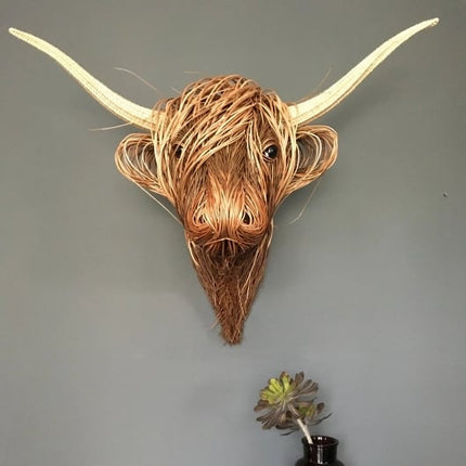 Highland Cow Wall Sculpture, 3D Wall Art Cow Head – image 4