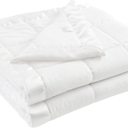 Windom Collection | Down Alternative Blanket with Moisture-Wicking Treatment | Lightweight & Soft Bed Cover for All Seasons, Satin Trim