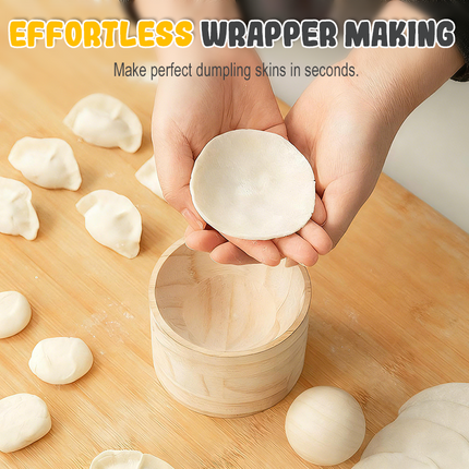 Dumpling Maker Wooden Dough Press for Wonton and Pastry, Kitchen Utensils