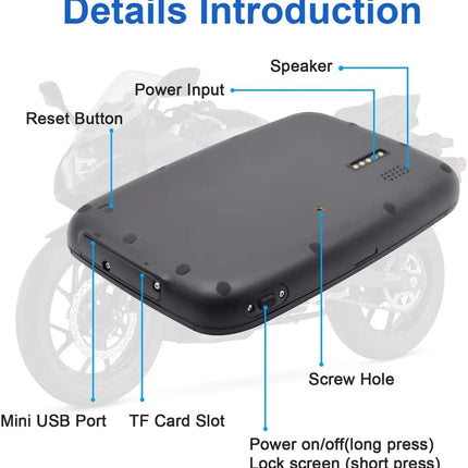 Portable CarPlay Screen for Motorcycle, Waterproof Motorcycle Navigation – image 7