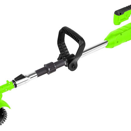 Cordless Weed Eater with Metal Blade, Battery Powered Weed Wacker, Electric Brush Cutter, Cordless Grass Trimmer
