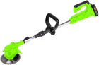 Cordless Weed Eater with Metal Blade, Battery Powered Weed Wacker, Electric Brush Cutter, Cordless Grass Trimmer