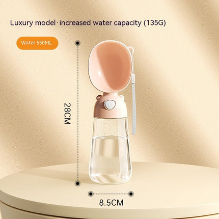 Portable Dog Water Dispenser Cup with Food Bowl | Easy-Clean PP Plastic for Hydration on the Go