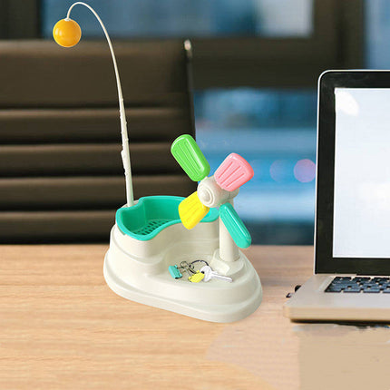Interactive Cat Toy with Windmill Design & Pulling Stick | Engaging Playtime for Feline Fun