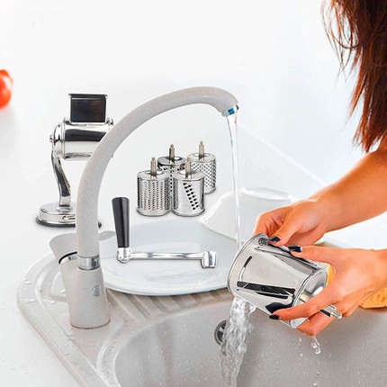 Rotary Cheese Grater with Handle, Handheld Kitchen Gadget for Nuts and Fruit – image 5