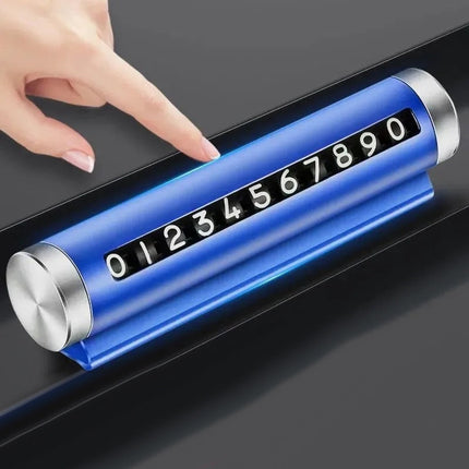 Car Temporary Parking Number Plate with Vintage Frosted Aluminum | Stylish and Durable Solution for Contact Display