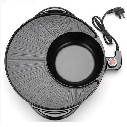 Electric Korean-Style All-in-One Pot with 5-Speed Temperature Control | Versatile Cooking for Hot Pot, Teppanyaki, and More
