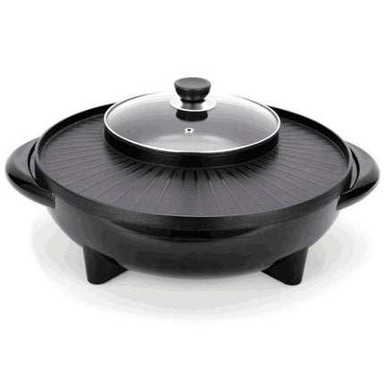 Electric Korean-Style All-in-One Pot with 5-Speed Temperature Control | Versatile Cooking for Hot Pot, Teppanyaki, and More