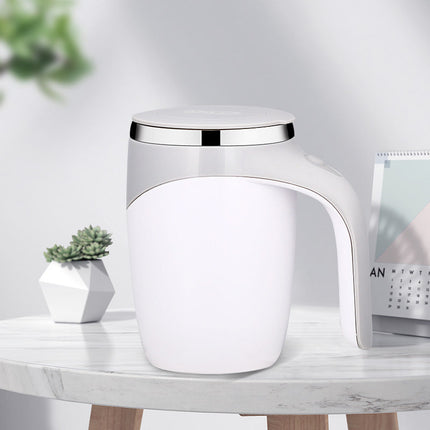 Rechargeable Automatic Stirring Coffee Mug with Stainless Steel Liner | Effortless Mixing for Home and Office