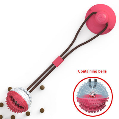 Interactive Dog Toy Ball with Suction Cup | Dental Care and Tug-of-War Fun for Active Dogs