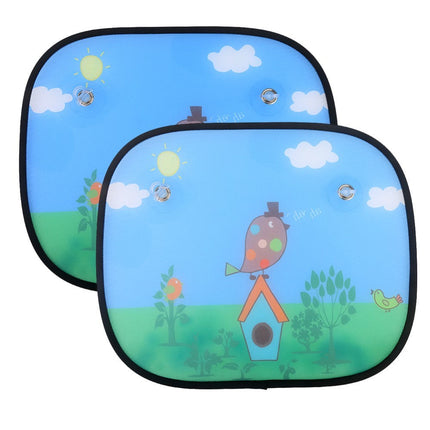 Baby Car Window Sun Shades with Cute Cartoon Designs | UV Protection and Sunlight Blockers for Kids and Pets