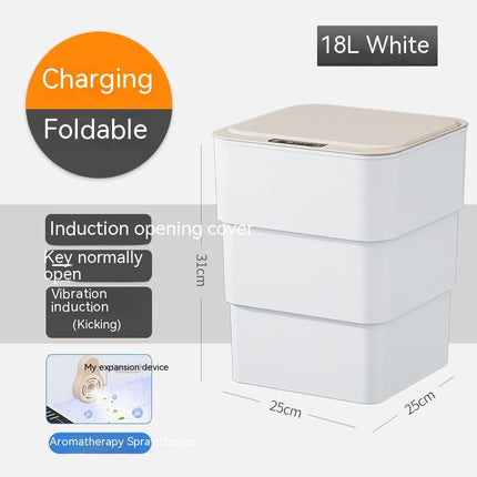Automatic Smart Trash Can with UV Sterilization & Waterproof Design | Touch-Free Hygiene for Kitchen and Bathroom
