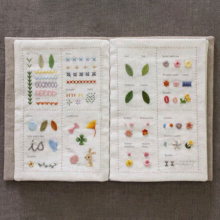 Hand Embroidery Craft Book, 86 Stitch Sampler on Reusable Linen Embroidery Fabric – image 5