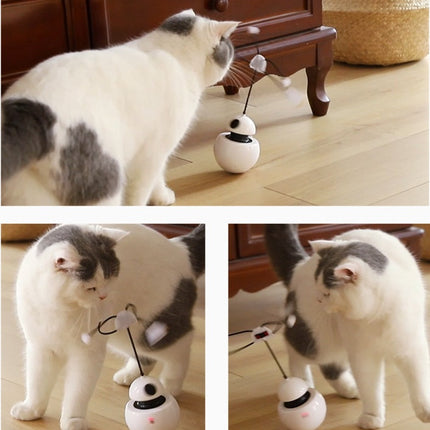 Three-in-One Robot Tumbler Cat Toy with Laser & Wobble Action | Engaging Play for Active Felines