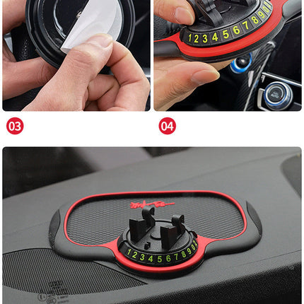 Cartoon Anti-Slip Mat for Dashboard with Mobile Phone Holder | Versatile Car Accessory for Organization and Fun