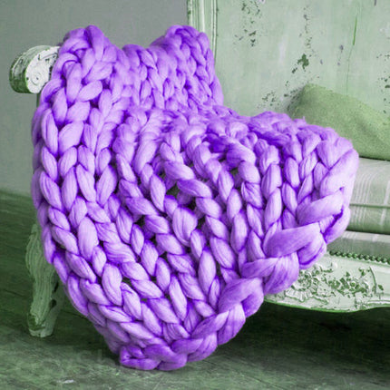 Chunky Knit Throw Blanket, Hypoallergenic Sofa Throw – image 16